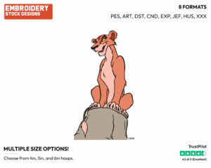 Zira - Disney's The Lion King - Embroidery Design in 3 sizes & 8 formats