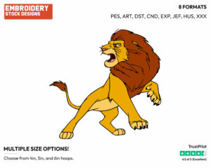 Mufasa - Disney's The Lion King - Embroidery Design in 3 sizes & 8 formats