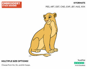 Sarabi - Disney's The Lion King - Embroidery Design in 3 sizes & 8 formats