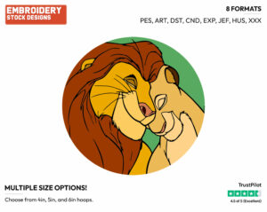 Sarabi, Mufasa - Disney's The Lion King - Embroidery Design in 3 sizes & 8 formats