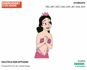 Alana - Disney's The Little Mermaid - Embroidery Design in 3 sizes & 8 formats