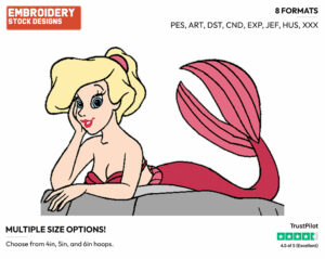Arista - Disney's The Little Mermaid - Embroidery Design in 3 sizes & 8 formats