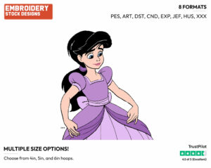 Melody - Disney's The Little Mermaid - Embroidery Design in 3 sizes & 8 formats