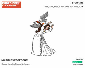 Scuttle Attacking Vanessa - Disney's The Little Mermaid - Embroidery Design in 3 sizes & 8 formats