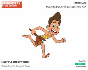 Alberto - Disney's Luca - Embroidery Design in 3 sizes & 8 formats