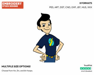 Wilbur - Disney's Meet the Robinsons - Embroidery Design in 3 sizes & 8 formats