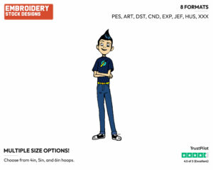 Wilbur - Disney's Meet the Robinsons - Embroidery Design in 3 sizes & 8 formats