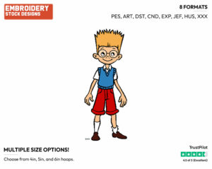 Lewis - Disney's Meet the Robinsons - Embroidery Design in 3 sizes & 8 formats