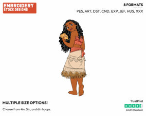 Moana, Conch - Disney's Moana - Embroidery Design in 3 sizes & 8 formats