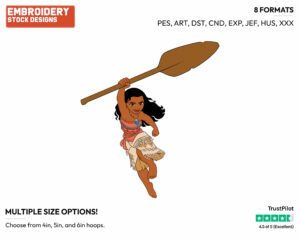 Moana - Disney's Moana - Embroidery Design in 3 sizes & 8 formats