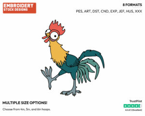 Heihei - Disney's Moana - Embroidery Design in 3 sizes & 8 formats