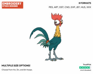 Heihei - Disney's Moana - Embroidery Design in 3 sizes & 8 formats