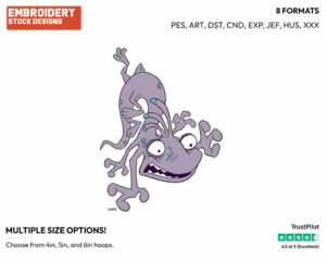 Randall Boggs - Disney's Monsters Inc. - Embroidery Design in 3 sizes & 8 formats