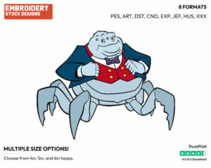 Henry J. Waternooose - Disney's Monsters Inc. - Embroidery Design in 3 sizes & 8 formats