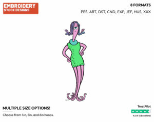 Celia - Disney's Monsters Inc. - Embroidery Design in 3 sizes & 8 formats