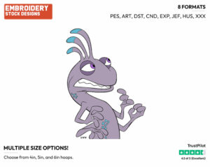Randall Boggs - Disney's Monsters Inc. - Embroidery Design in 3 sizes & 8 formats