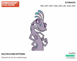 Randall Boggs - Disney's Monsters Inc. - Embroidery Design in 3 sizes & 8 formats