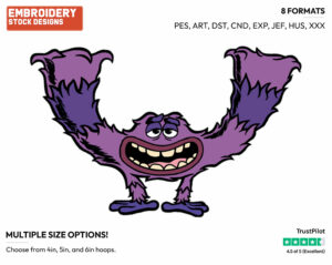 Art - Disney's Monsters University - Embroidery Design in 3 sizes & 8 formats