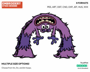 Art - Disney's Monsters University - Embroidery Design in 3 sizes & 8 formats