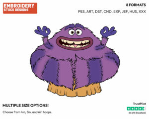 Art - Disney's Monsters University - Embroidery Design in 3 sizes & 8 formats