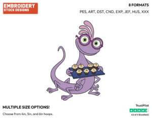 Randall Boggs, Cupcakes - Disney's Monsters University - Embroidery Design in 3 sizes & 8 formats