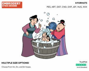 Mulan, Fa Li - Disney's Mulan - Embroidery Design in 3 sizes & 8 formats