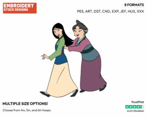 Mulan, Fa Li - Disney's Mulan - Embroidery Design in 3 sizes & 8 formats