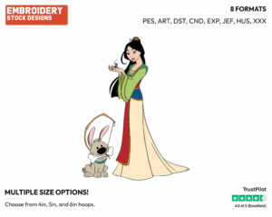 Mulan, Cri-Kee, Little Brother - Disney's Mulan - Embroidery Design in 3 sizes & 8 formats