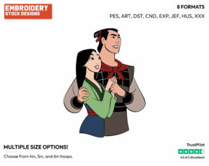 Mulan, Shang - Disney's Mulan - Embroidery Design in 3 sizes & 8 formats