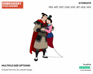 Mulan, Shang - Disney's Mulan - Embroidery Design in 3 sizes & 8 formats