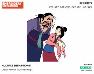 Mulan, Matchmaker - Disney's Mulan - Embroidery Design in 3 sizes & 8 formats
