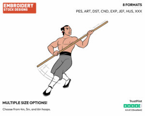 Shang Training - Disney's Mulan - Embroidery Design in 3 sizes & 8 formats