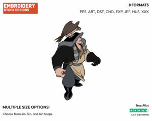 Shan Yu, Falcon - Disney's Mulan - Embroidery Design in 3 sizes & 8 formats