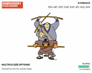 Yao, Ling, Chien-Po - Disney's Mulan - Embroidery Design in 3 sizes & 8 formats