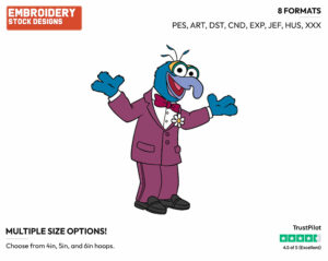 Gonzo - Disney's The Muppets - Embroidery Design in 3 sizes & 8 formats