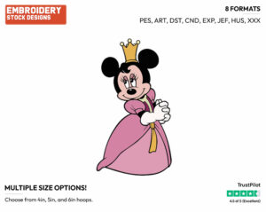 Minnie Mouse - Disney's The Three Musketeers - Embroidery Design in 3 sizes & 8 formats
