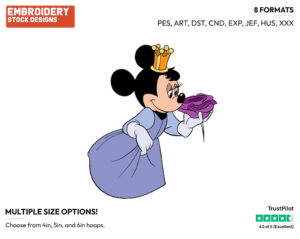 Minnie Mouse - Disney's The Three Musketeers - Embroidery Design in 3 sizes & 8 formats