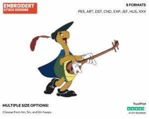 Minstrel - Disney's The Three Musketeers - Embroidery Design in 3 sizes & 8 formats