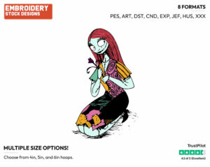 Sally - Disney's The Nightmare Before Christmas - Embroidery Design in 3 sizes & 8 formats