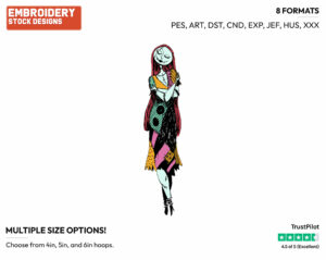 Sally - Disney's The Nightmare Before Christmas - Embroidery Design in 3 sizes & 8 formats