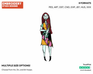 Sally - Disney's The Nightmare Before Christmas - Embroidery Design in 3 sizes & 8 formats