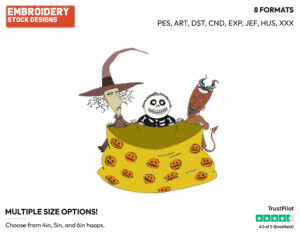 Lock, Shock, Barrel - Disney's The Nightmare Before Christmas - Embroidery Design in 3 sizes & 8 formats