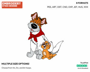 Dodger, Oliver - Disney's Oliver and Company - Embroidery Design in 3 sizes & 8 formats