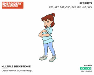Jenny - Disney's Oliver and Company - Embroidery Design in 3 sizes & 8 formats