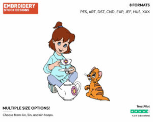 Jenny, Oliver - Disney's Oliver and Company - Embroidery Design in 3 sizes & 8 formats