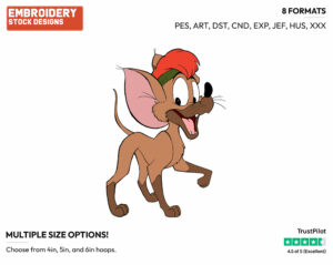 Tito - Disney's Oliver and Company - Embroidery Design in 3 sizes & 8 formats