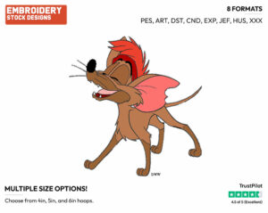 Tito - Disney's Oliver and Company - Embroidery Design in 3 sizes & 8 formats