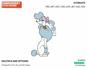 Georgette - Disney's Oliver and Company - Embroidery Design in 3 sizes & 8 formats