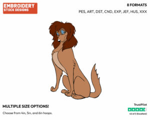 Rita - Disney's Oliver and Company - Embroidery Design in 3 sizes & 8 formats