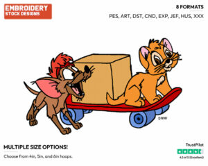 Tito, Oliver - Disney's Oliver and Company - Embroidery Design in 3 sizes & 8 formats